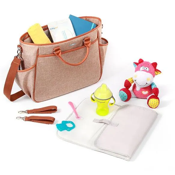 Baby Nappy Multi-Functional Diaper Bag Set With Changing Mat Babyono Chic Brown