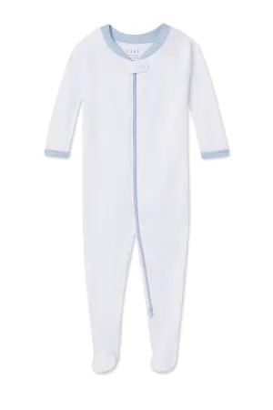 Baby Sleeper in French Blue Pindot