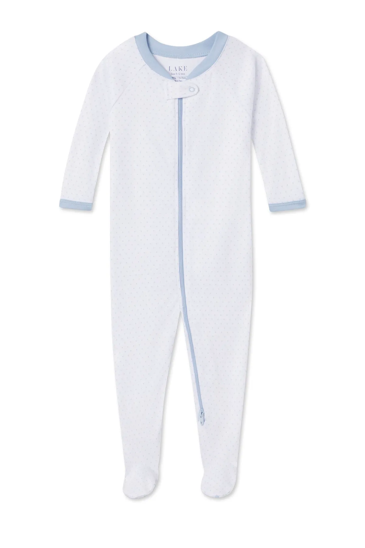 Baby Sleeper in French Blue Pindot