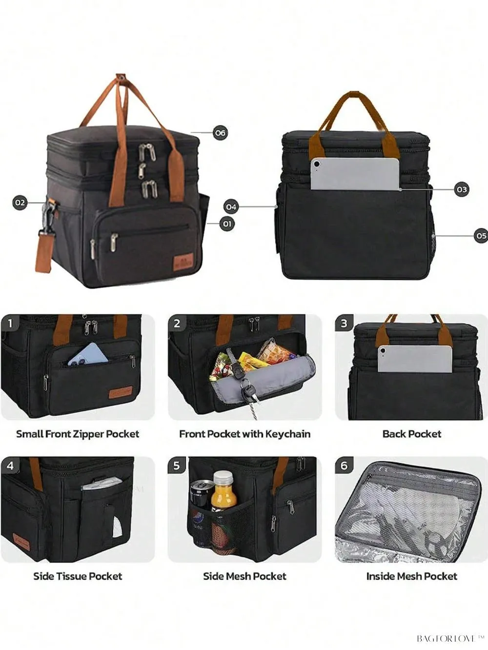 BagForLove - Double-Layer Picnic and Camping Essential Insulated Leakproof Cooler