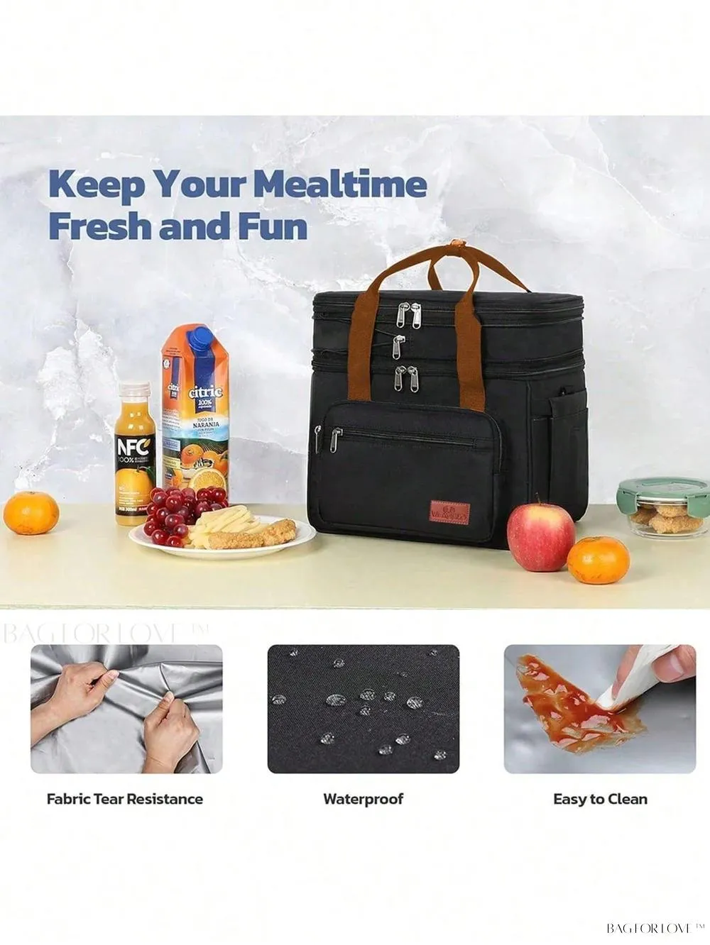 BagForLove - Double-Layer Picnic and Camping Essential Insulated Leakproof Cooler