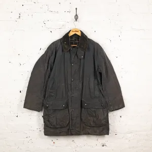 Barbour Border Wax Jacket - Blue - M