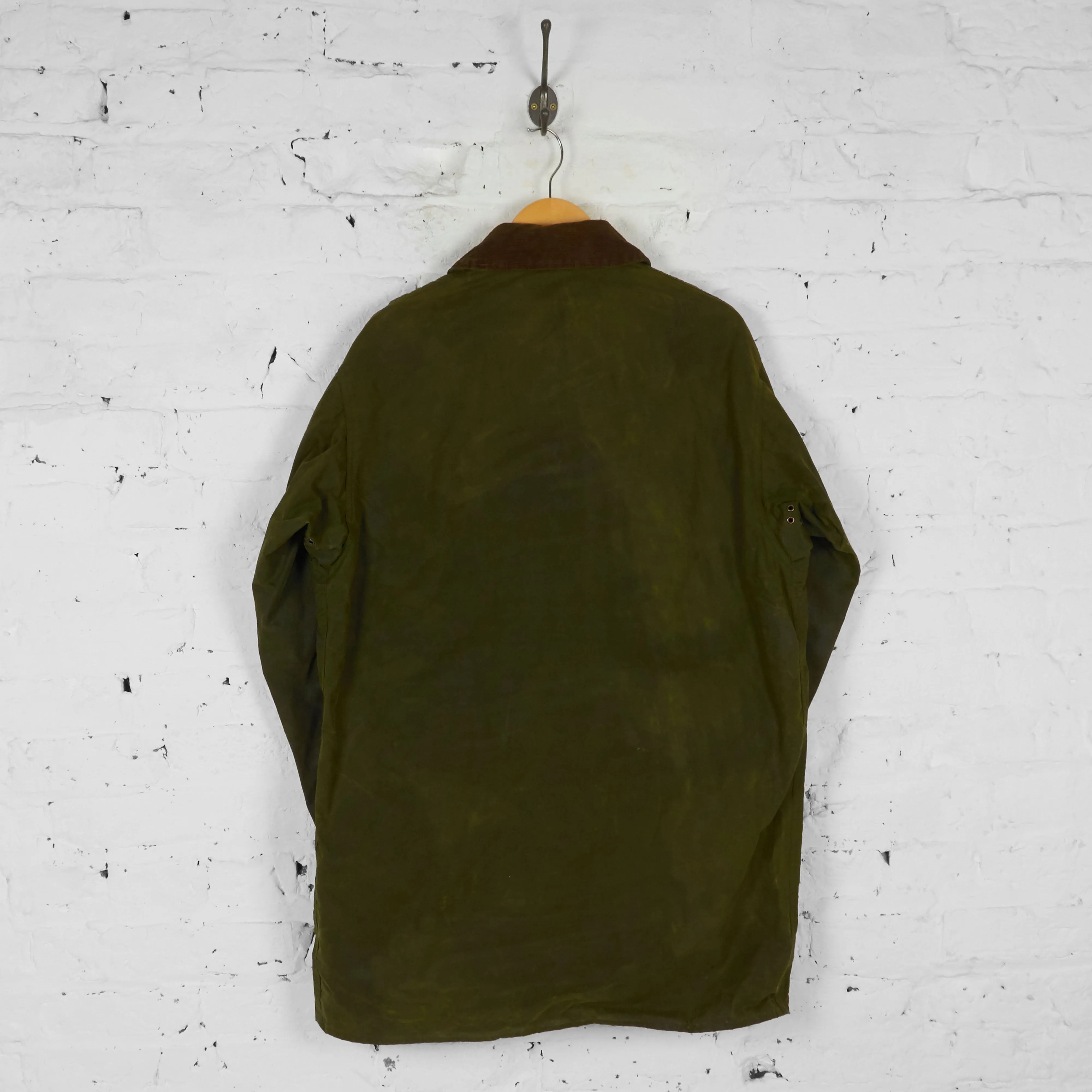Barbour Border Wax Jacket Coat - Green - M