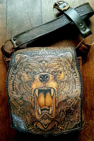Bear Leather Bag