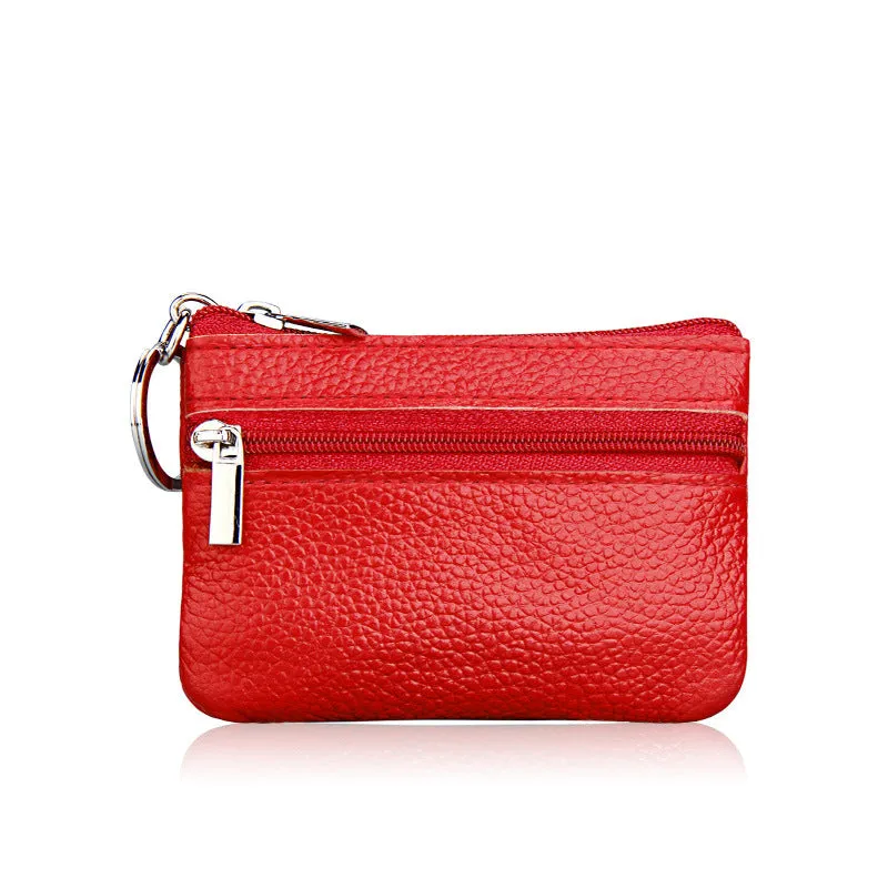 Beautiful Charming Genuine Leather Gift Short Coin Purses