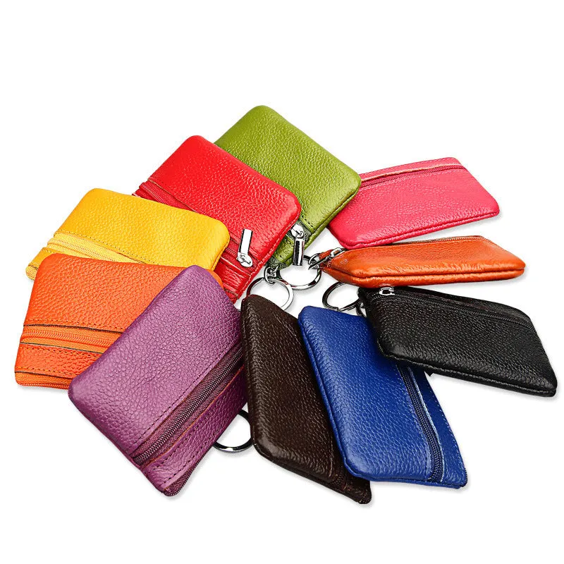 Beautiful Charming Genuine Leather Gift Short Coin Purses