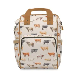 Beef Cows Diaper Bag in Cream