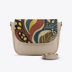 Beige Messenger Crossbody Mixture