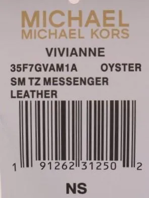 Beige VIVIANNE Patent Messenger Bag
