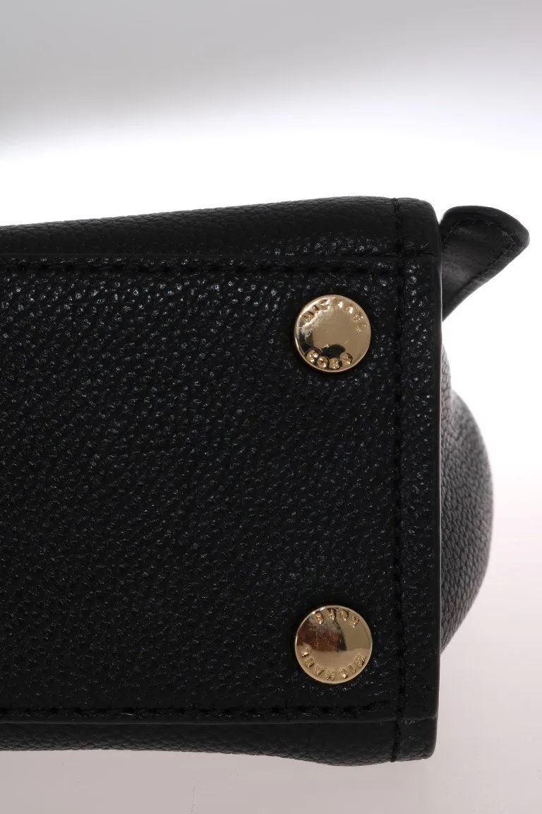 Black CASSIE Leather Messenger Bag