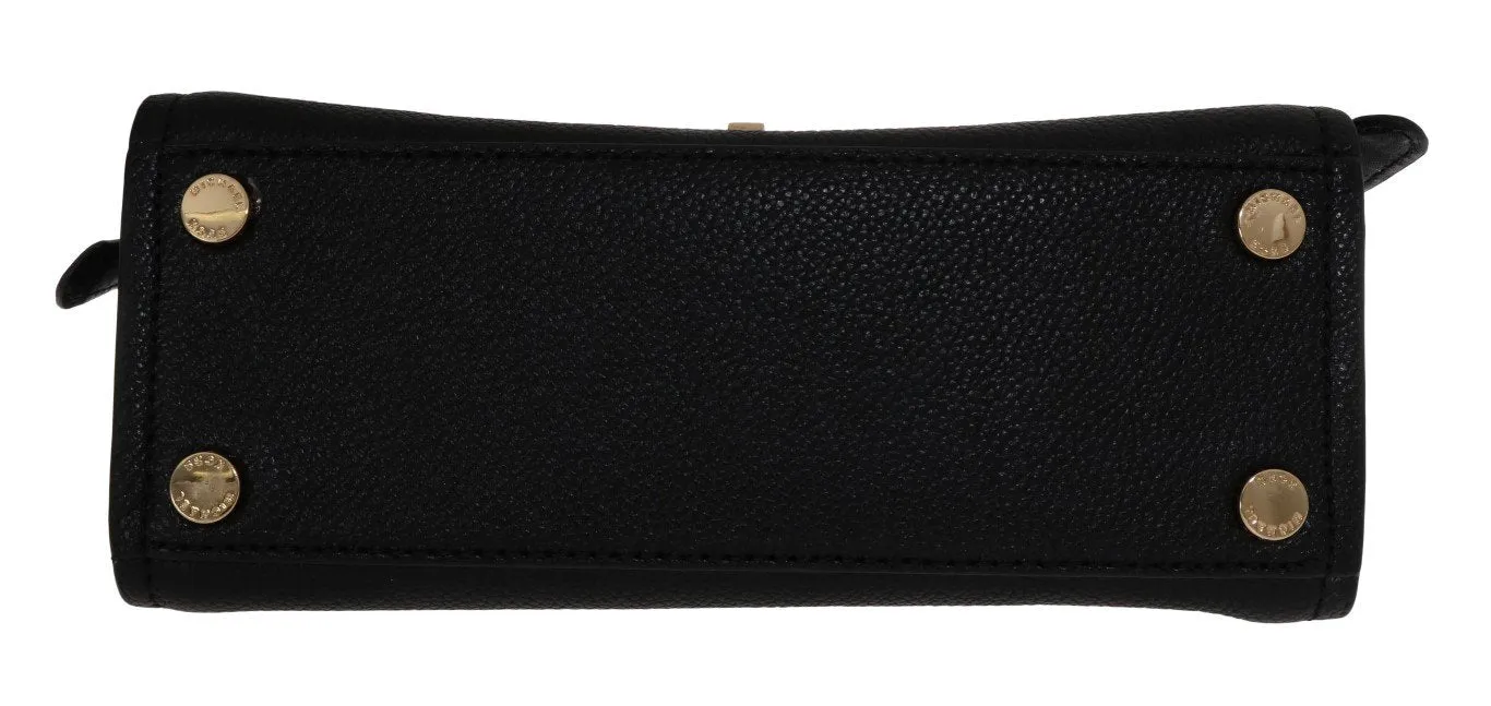 Black CASSIE Leather Messenger Bag