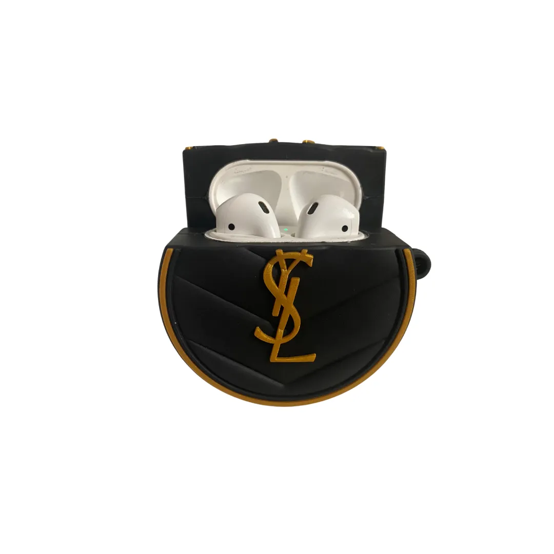 Black Designer Coin AirPods Case