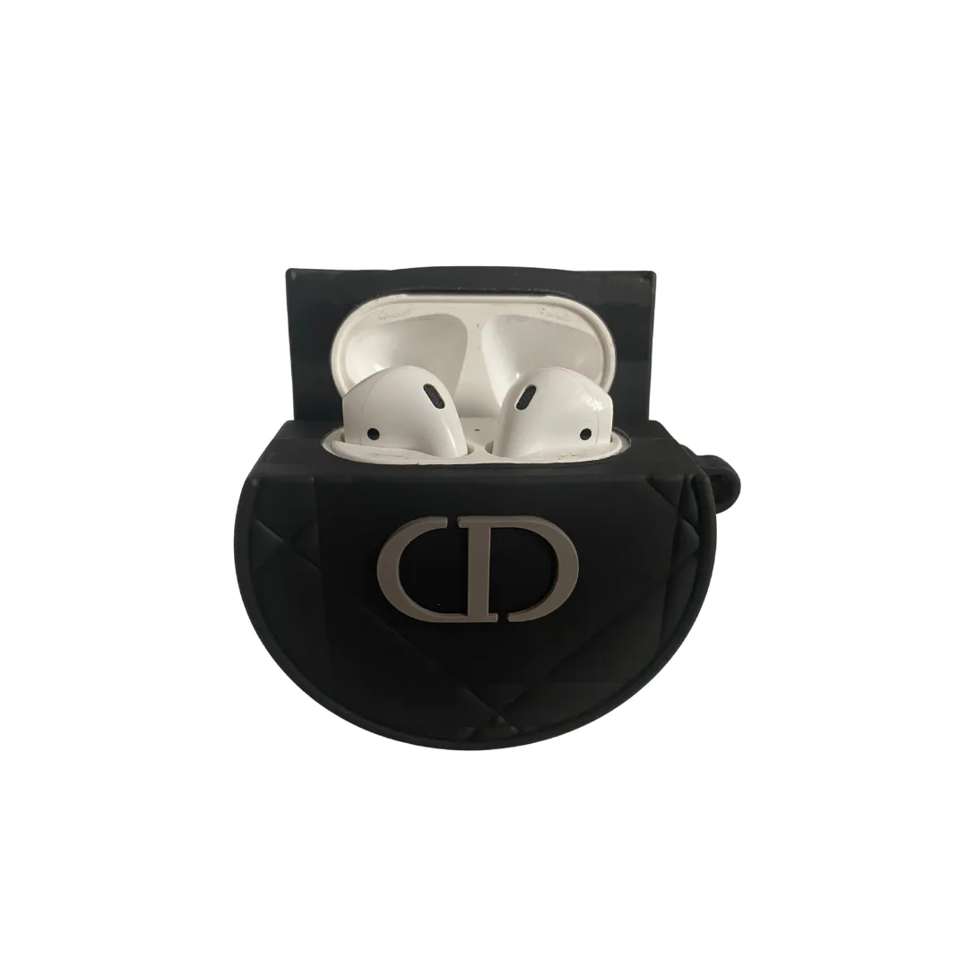 Black Designer Coin AirPods Case