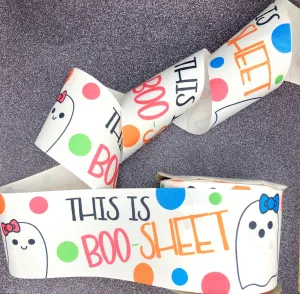 Boo Sheet Ghosts USDR Halloween Ribbon - 3 Inch