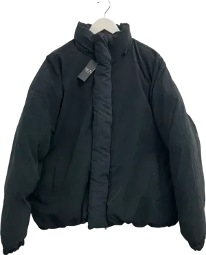 boohooMan Black Extreme Heavy Padded Hooded Puffer Coat UK XL