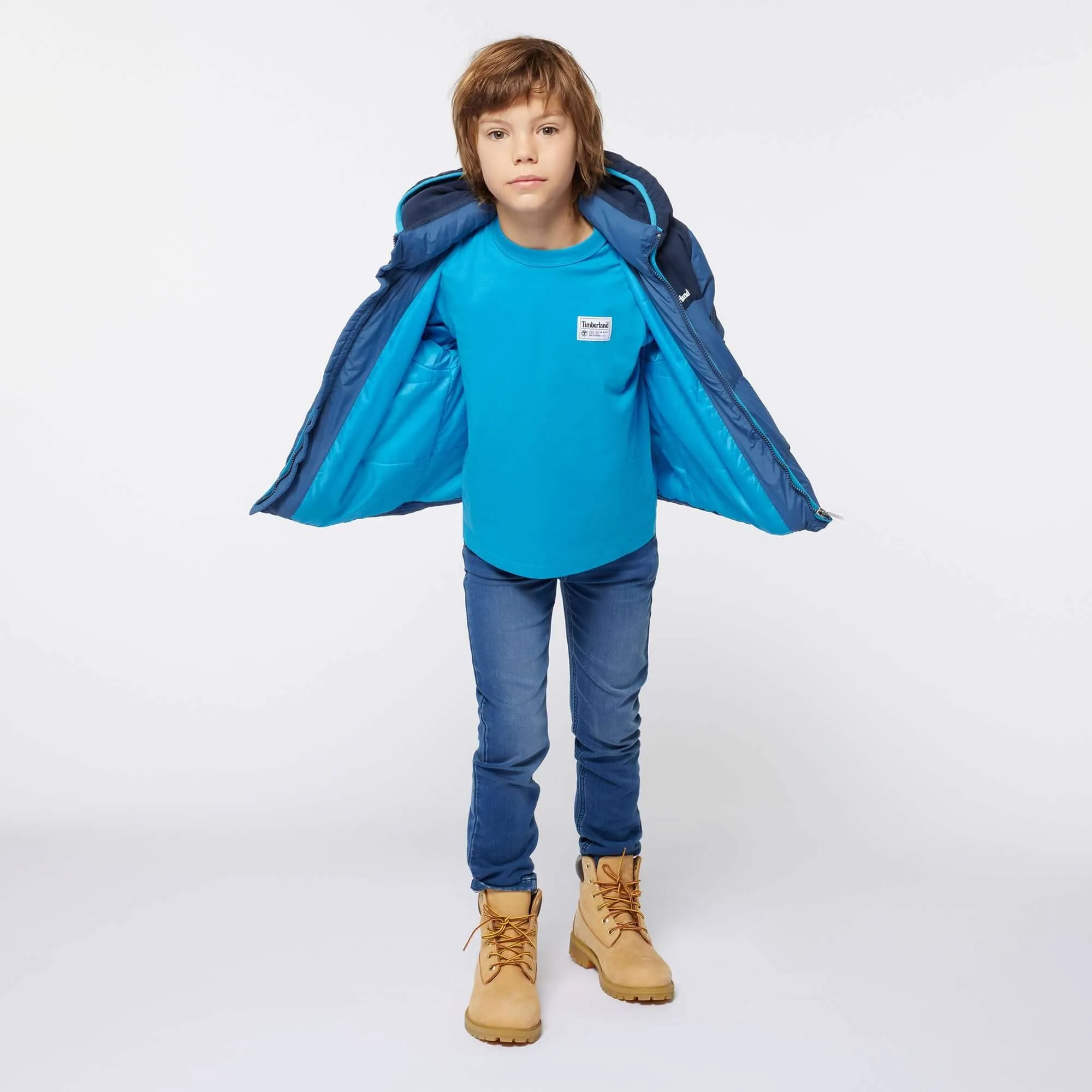 Boys Blue Puffer Coat