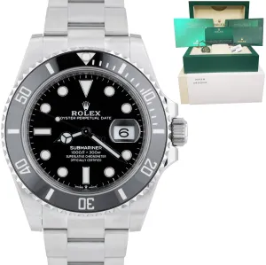 BRAND NEW FEB. 2021 Rolex Submariner 41 Date Steel Black Ceramic Watch 126610 LN