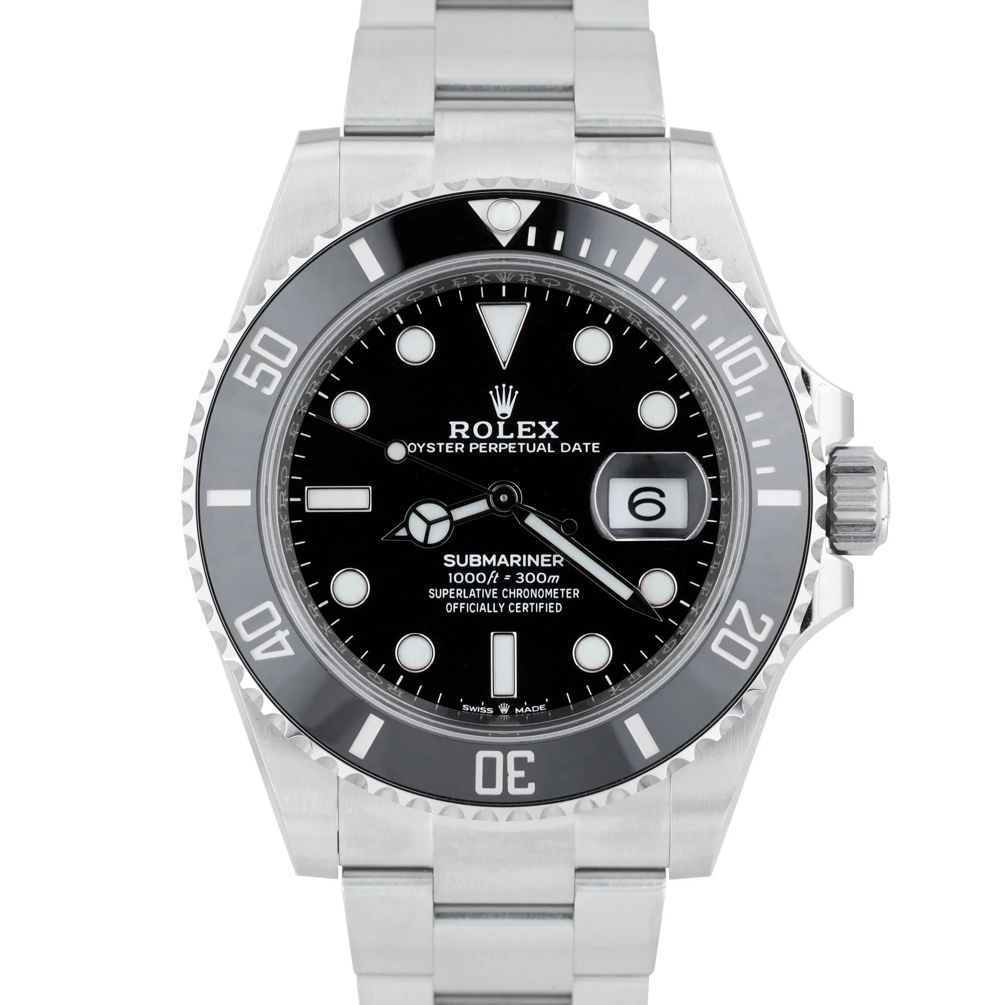 BRAND NEW FEB. 2021 Rolex Submariner 41 Date Steel Black Ceramic Watch 126610 LN