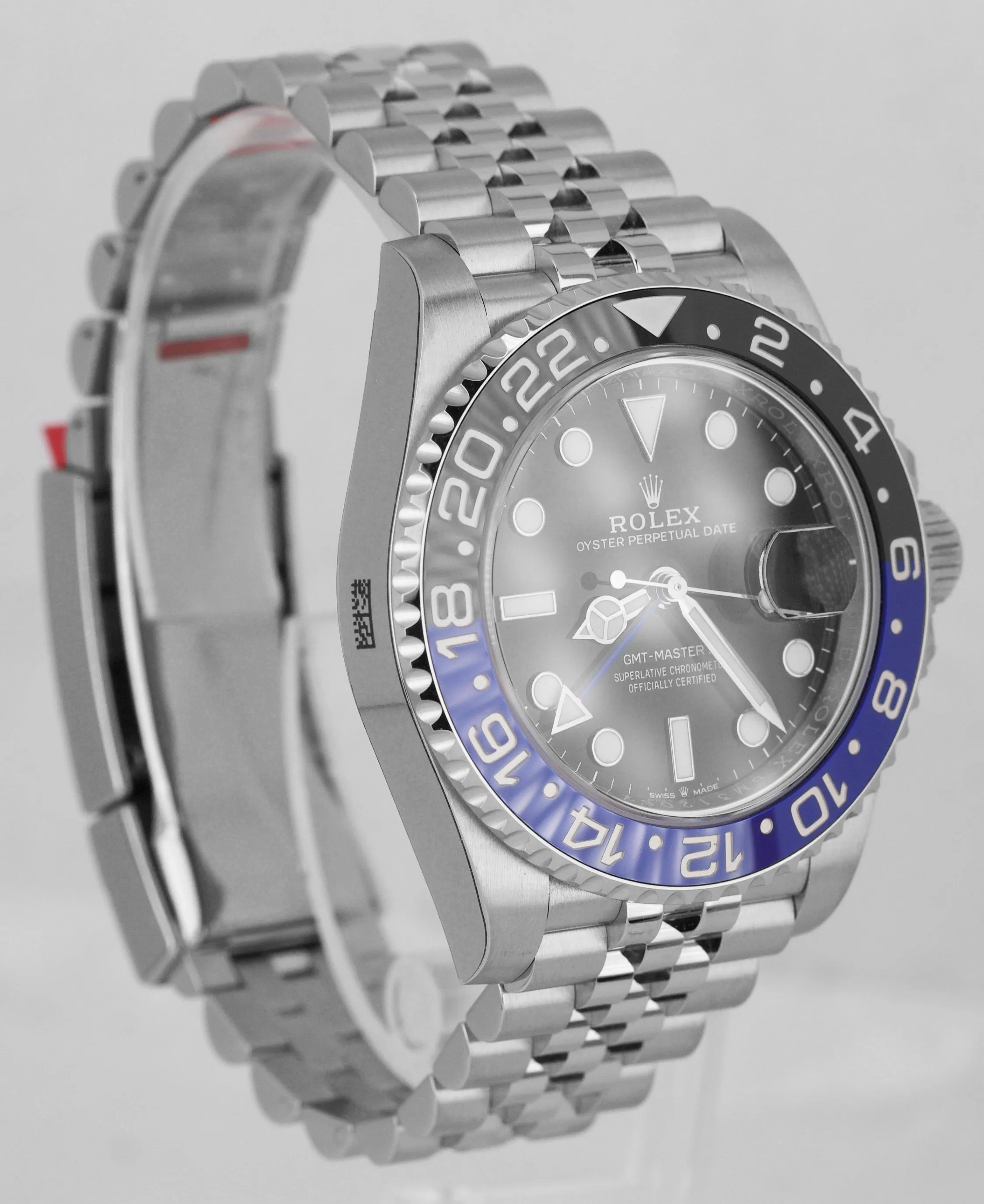 BRAND NEW STICKERED Rolex GMT-Master II Batman Black Blue SS Ceramic 126710 BLNR
