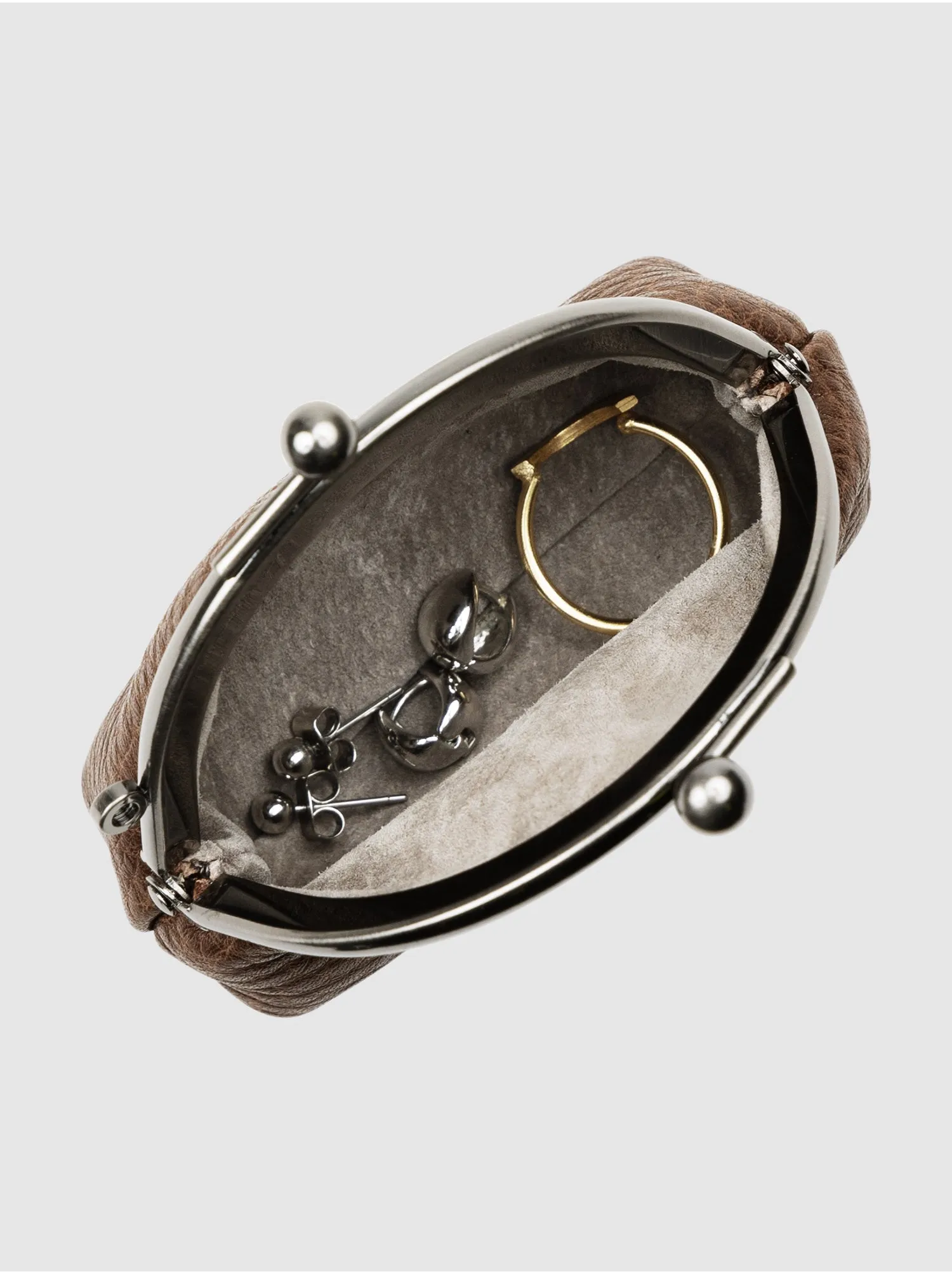 Brown Tone Nume Gamaguchi Coin Case
