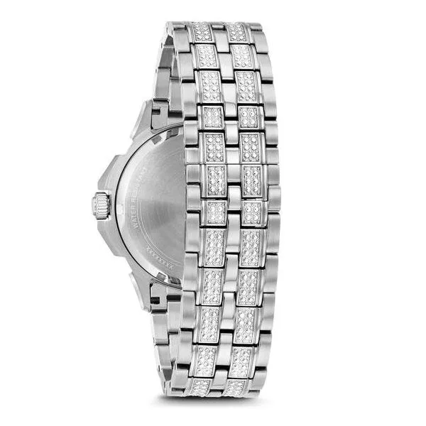 Bulova Octava Mens Chronograph Stainless Steel Crystal Watch