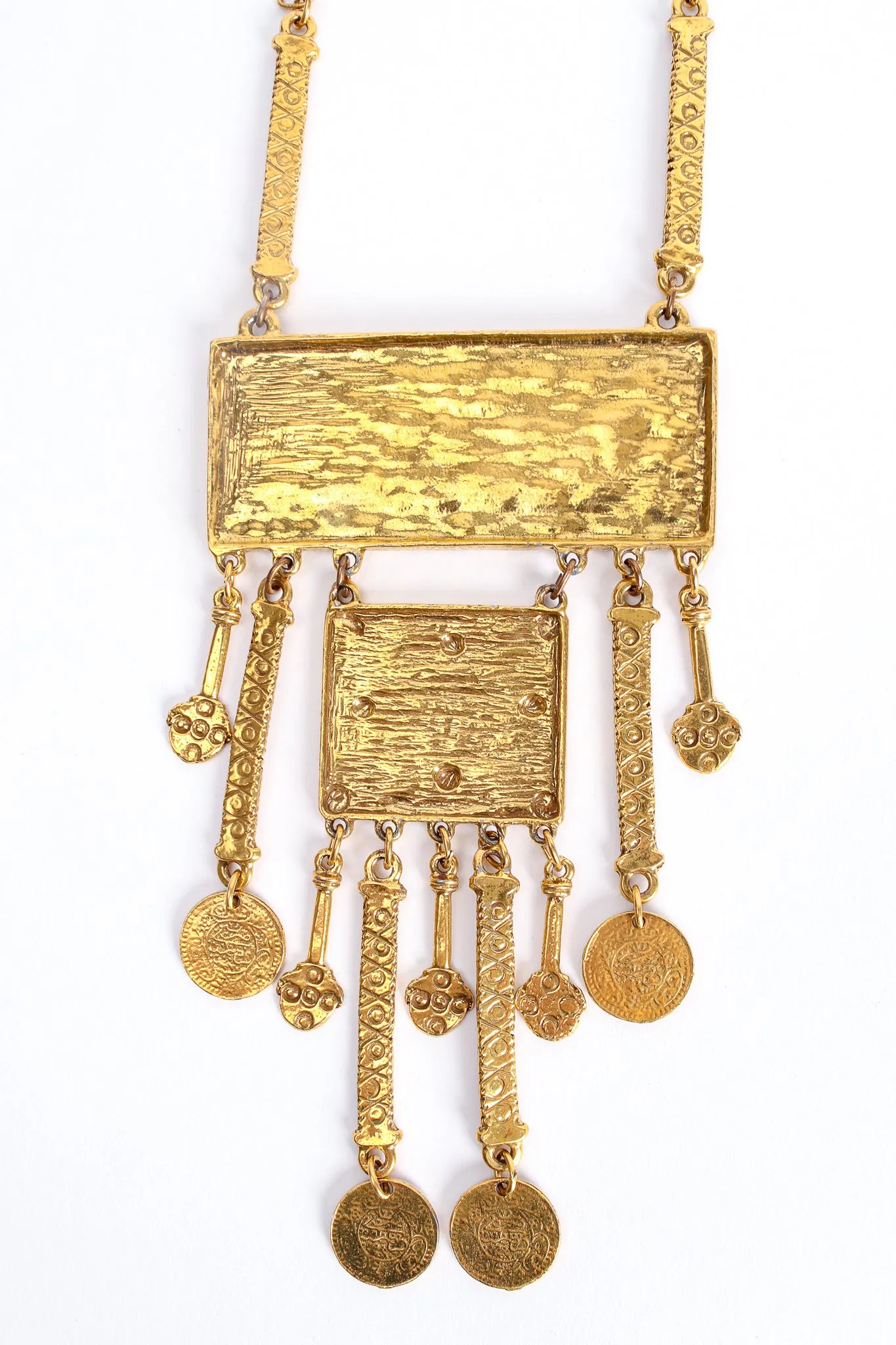 Byzantine Plate Coin Drop Necklace