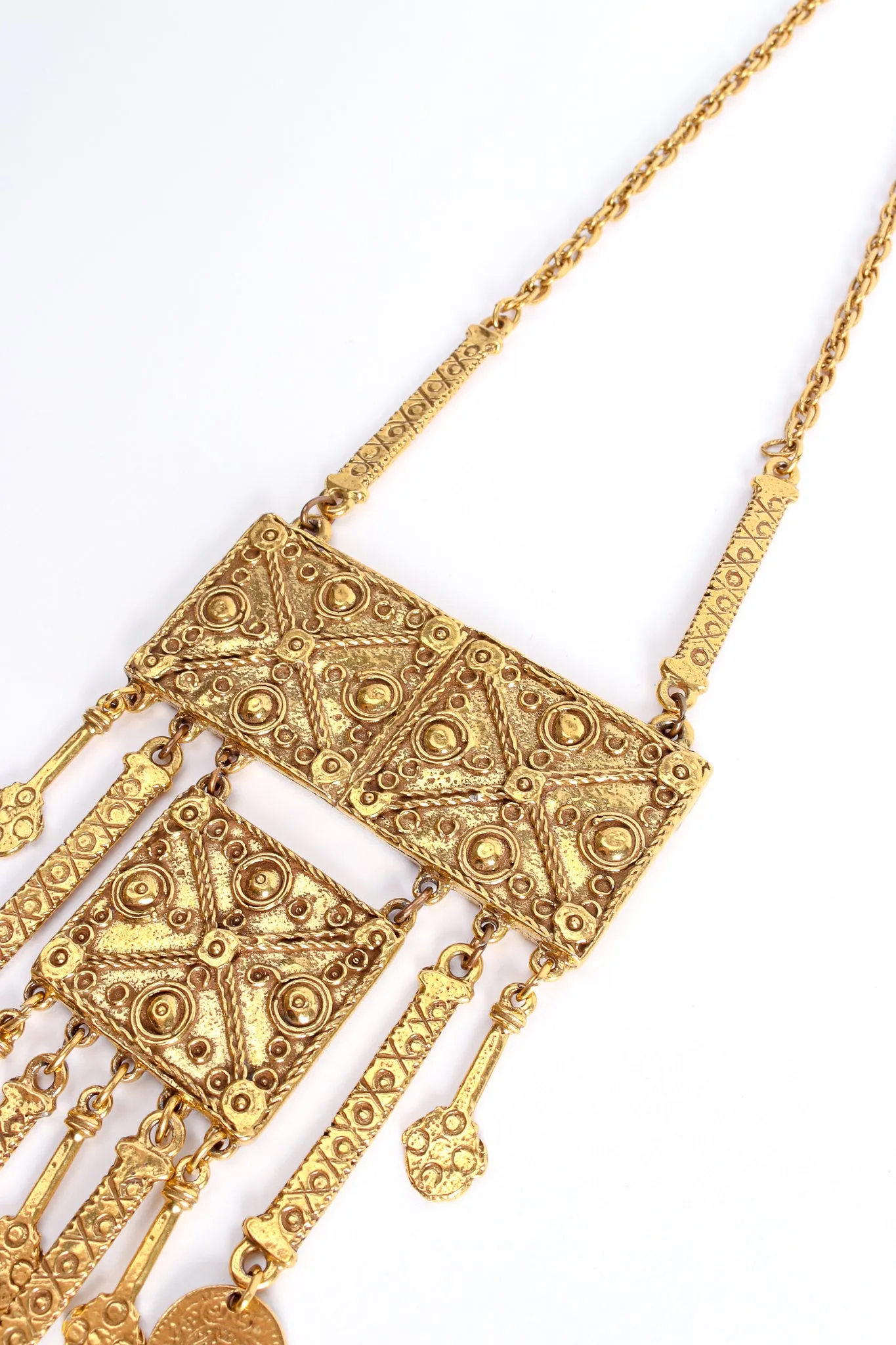 Byzantine Plate Coin Drop Necklace