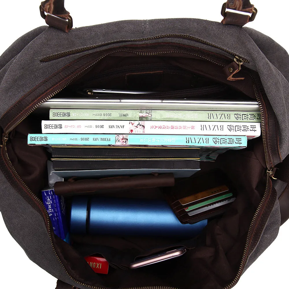 Canvas Mens Duffle Bag, Travel Bags for Men, Gym Bags for Men