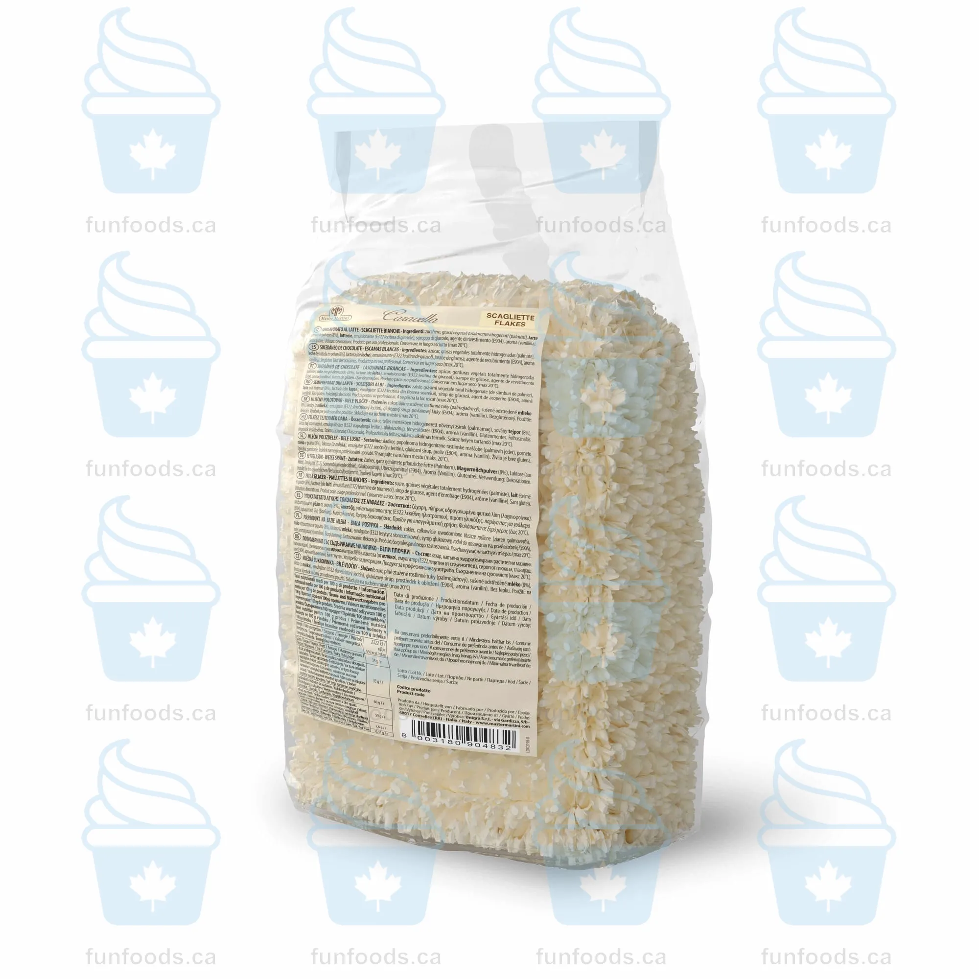 Caravella White Flakes - Case of 8 x 2 kg Bags - Master Martini Canada
