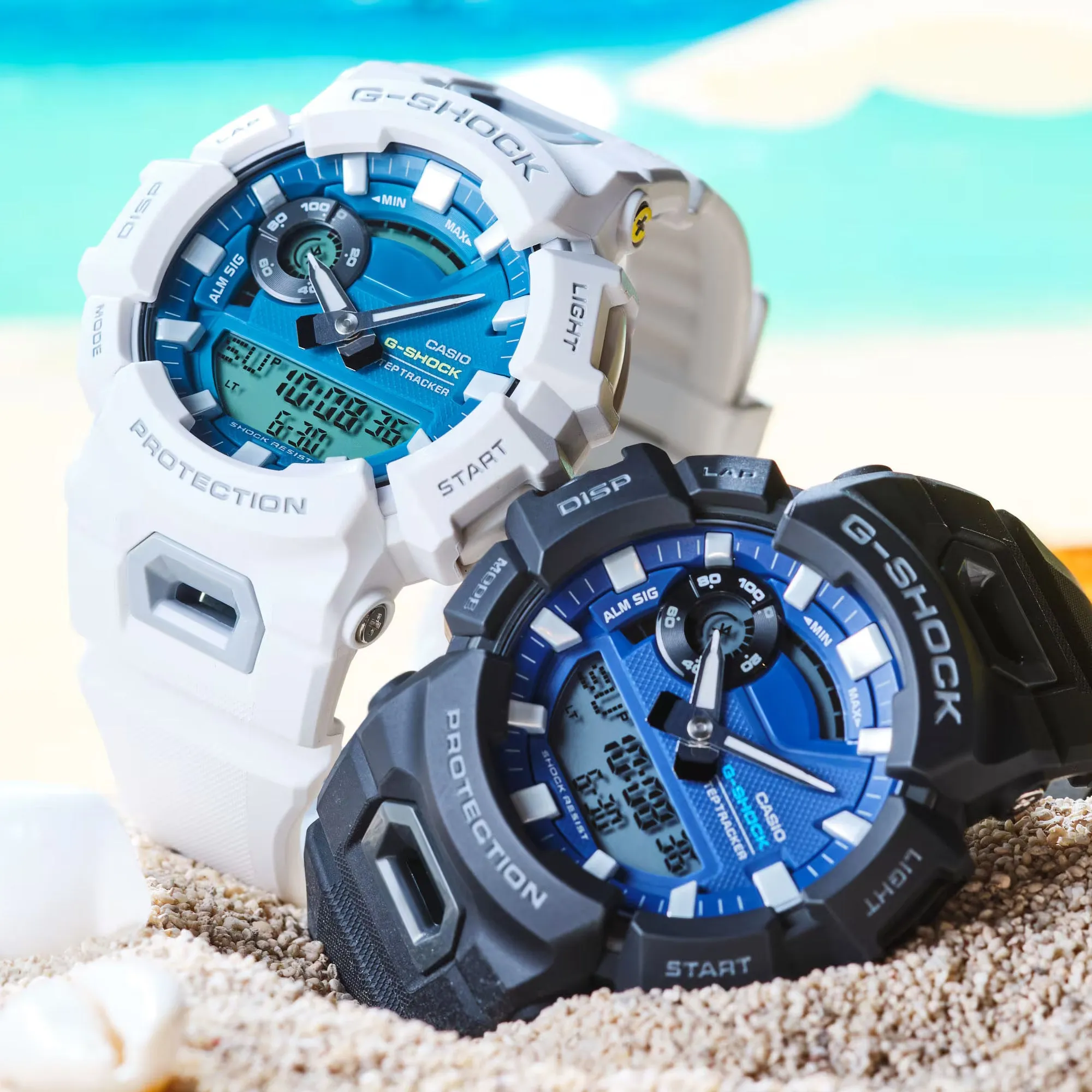 Casio G-Shock StepTracker Analog-Digital Blue Black Watch GBA900CB-1A