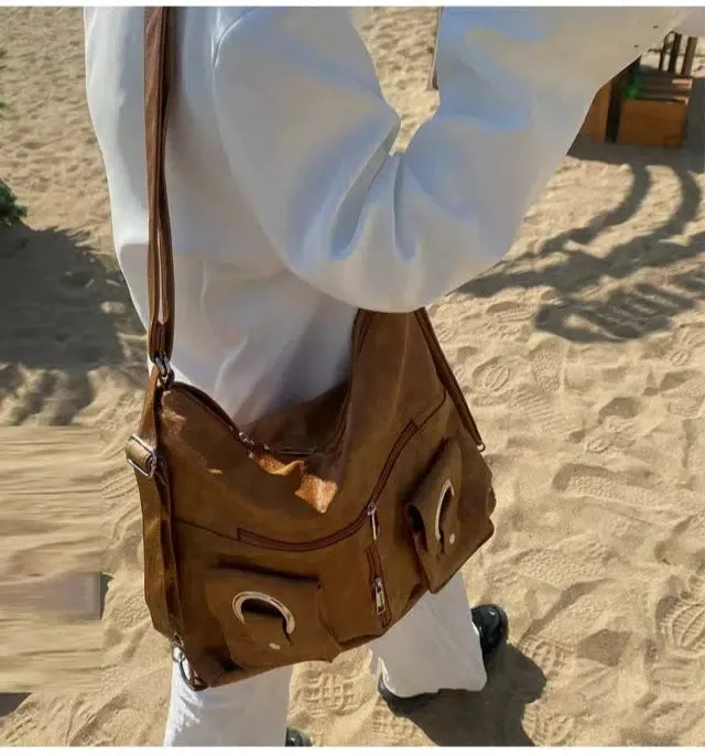 Casual Multi-Pocket Shoulder Bag