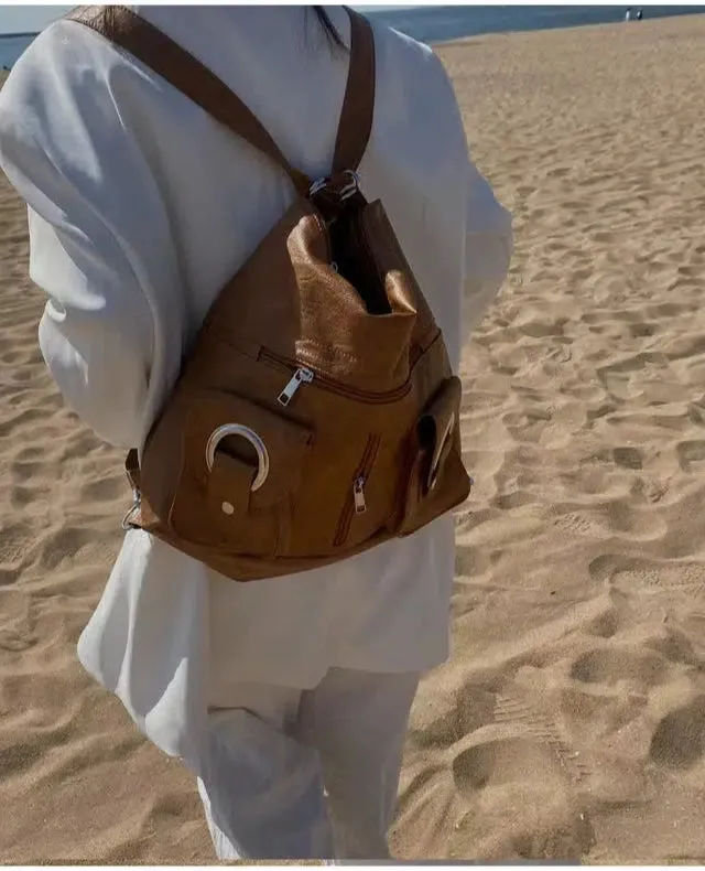 Casual Multi-Pocket Shoulder Bag