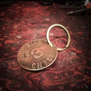 Champ's Speedshop - Brothel Coin - Vintage Keychain