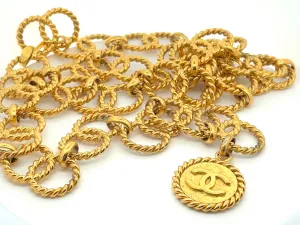 CHANEL CC Chain Loop Medallion Belt 1985