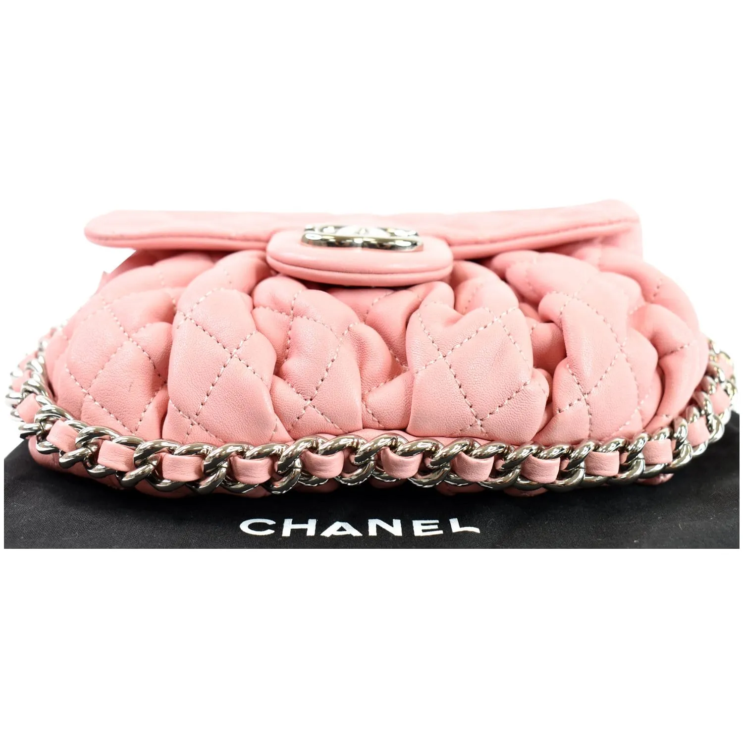 Chanel Chain Around Messenger Calfskin Crossbody Bag Pink
