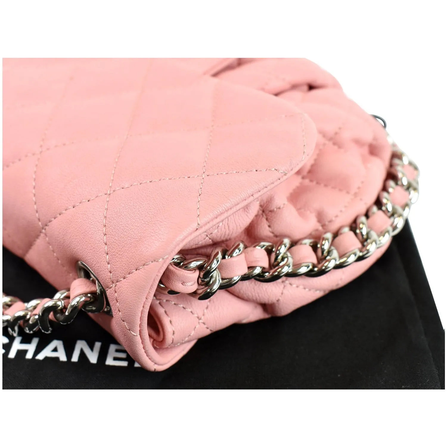 Chanel Chain Around Messenger Calfskin Crossbody Bag Pink
