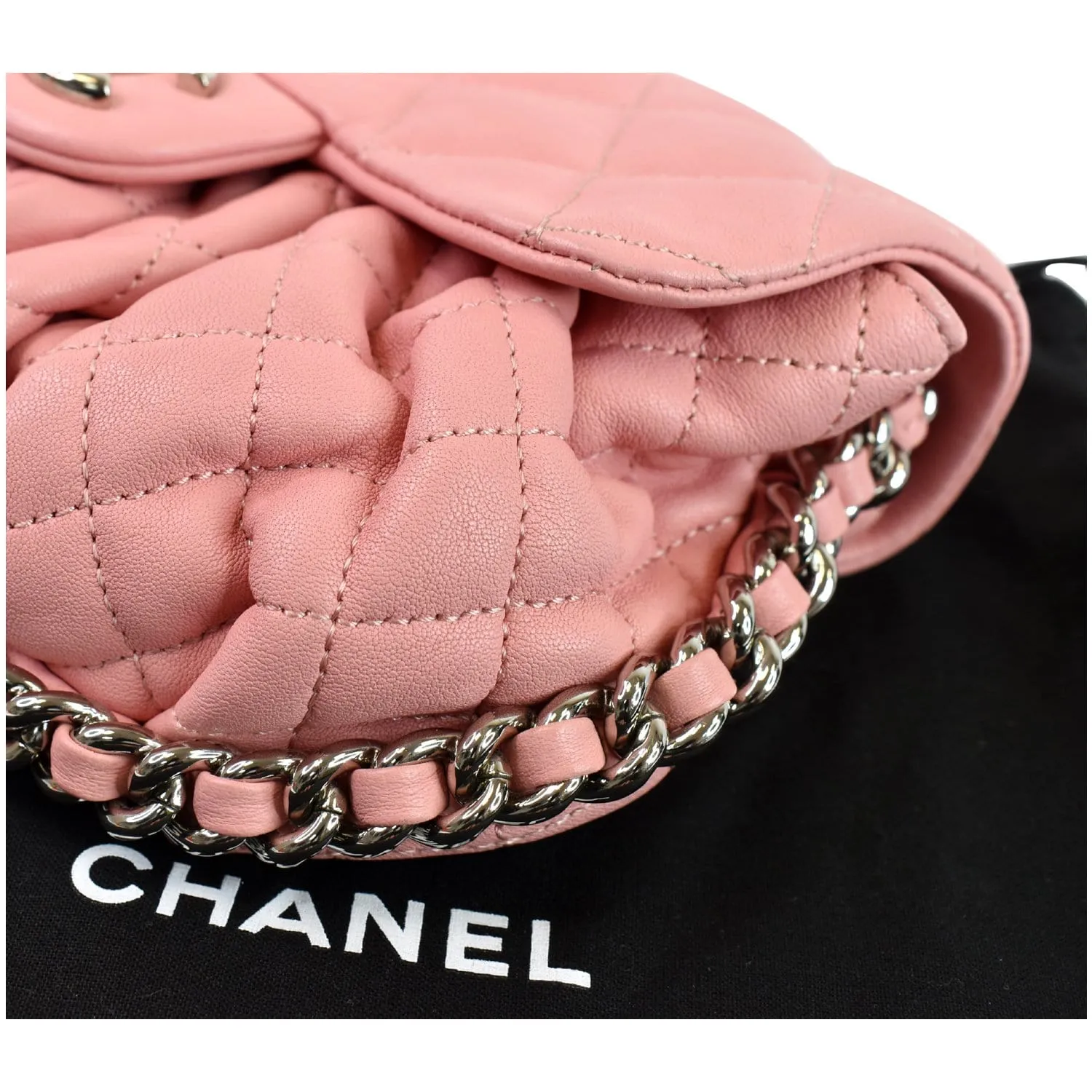 Chanel Chain Around Messenger Calfskin Crossbody Bag Pink