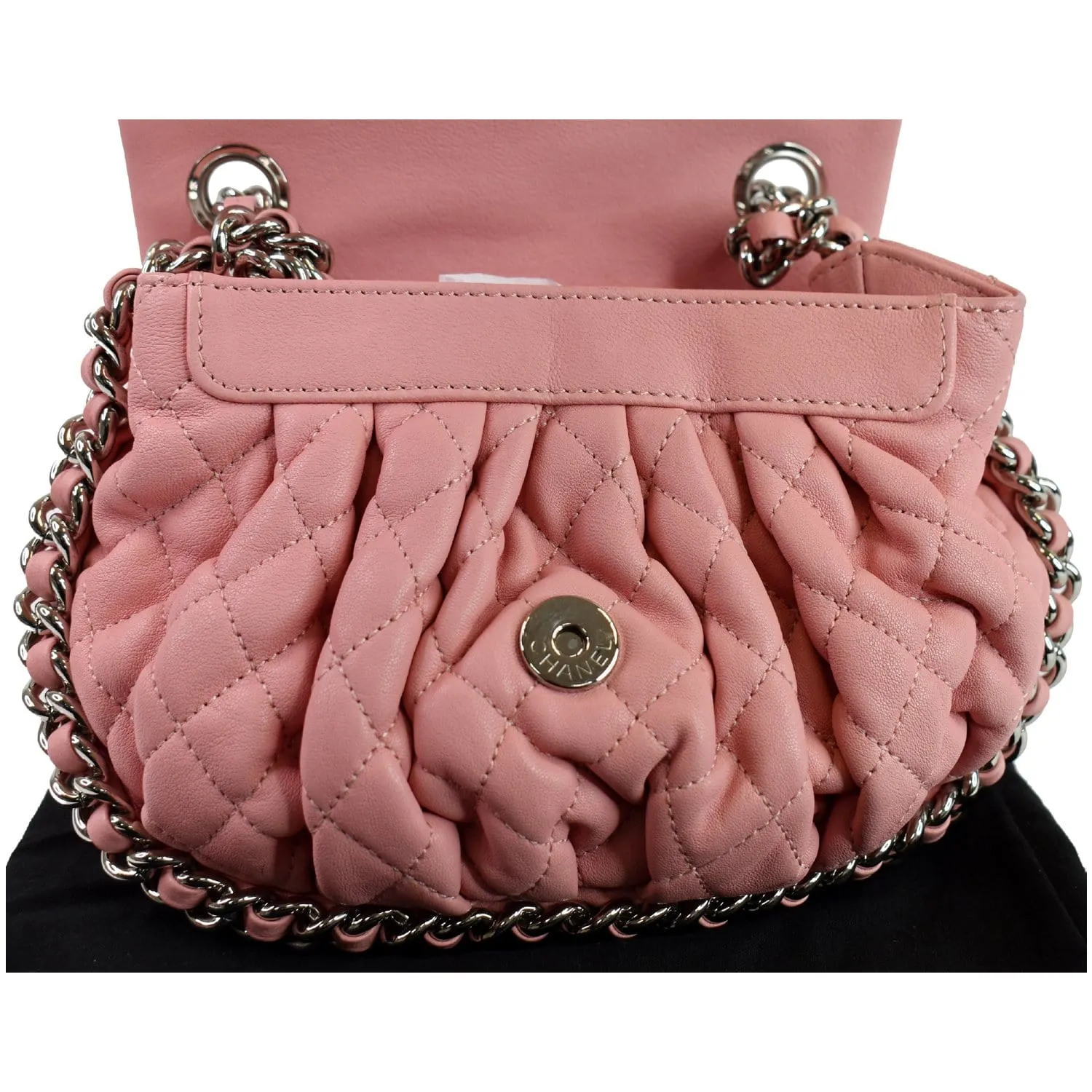 Chanel Chain Around Messenger Calfskin Crossbody Bag Pink