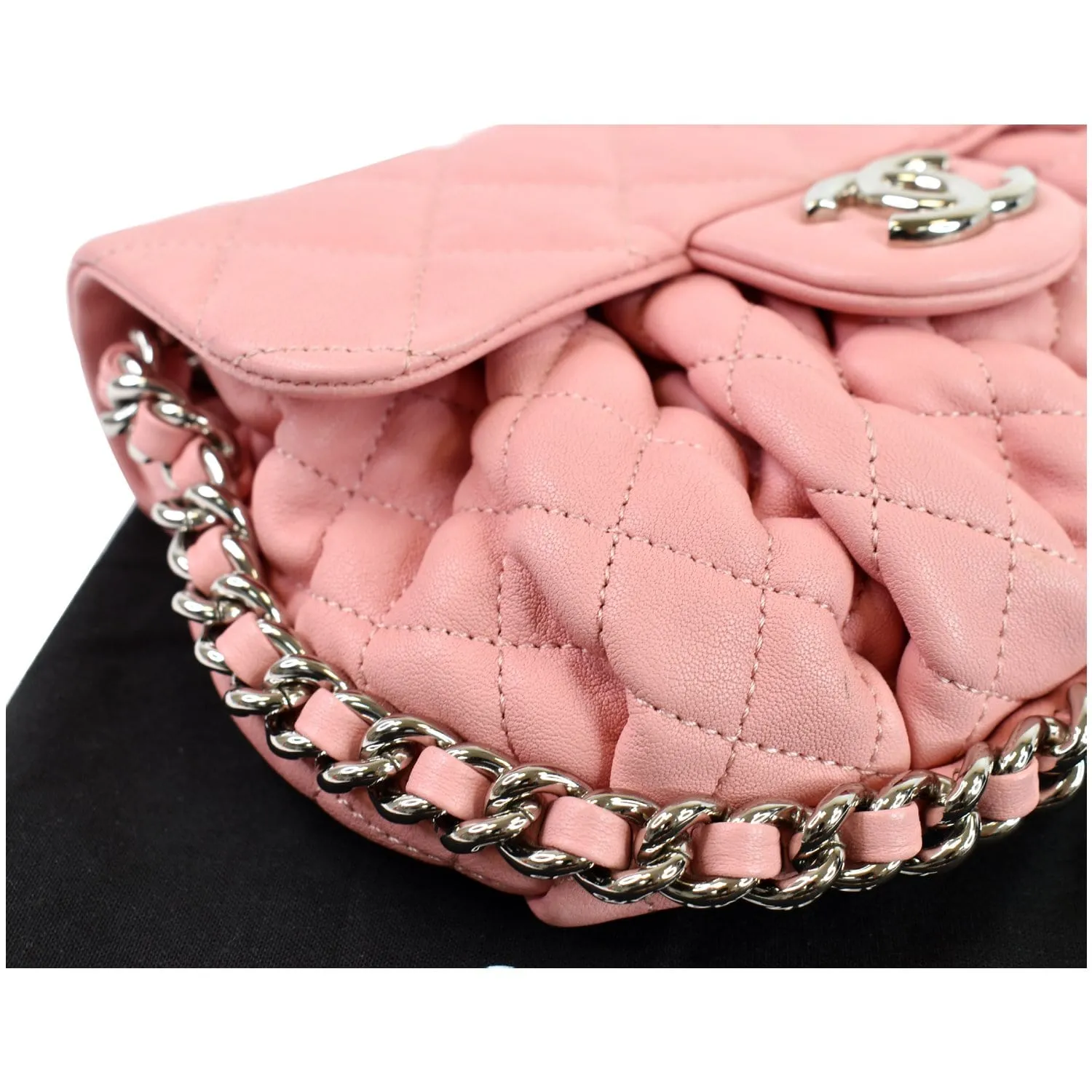 Chanel Chain Around Messenger Calfskin Crossbody Bag Pink