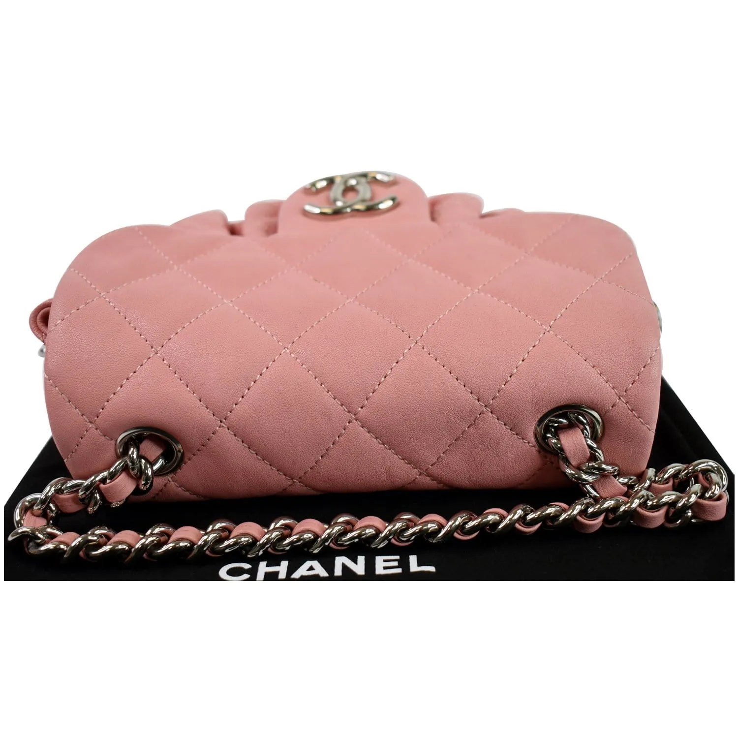 Chanel Chain Around Messenger Calfskin Crossbody Bag Pink