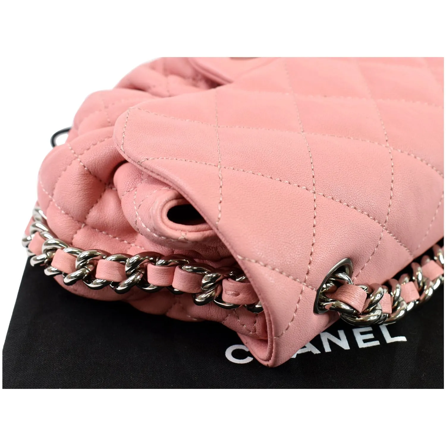 Chanel Chain Around Messenger Calfskin Crossbody Bag Pink