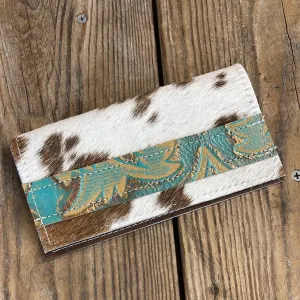 Checkbook Cover - Longhorn w/ Agave Laredo