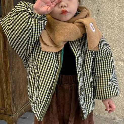Checkered All Weather Puffer Coat