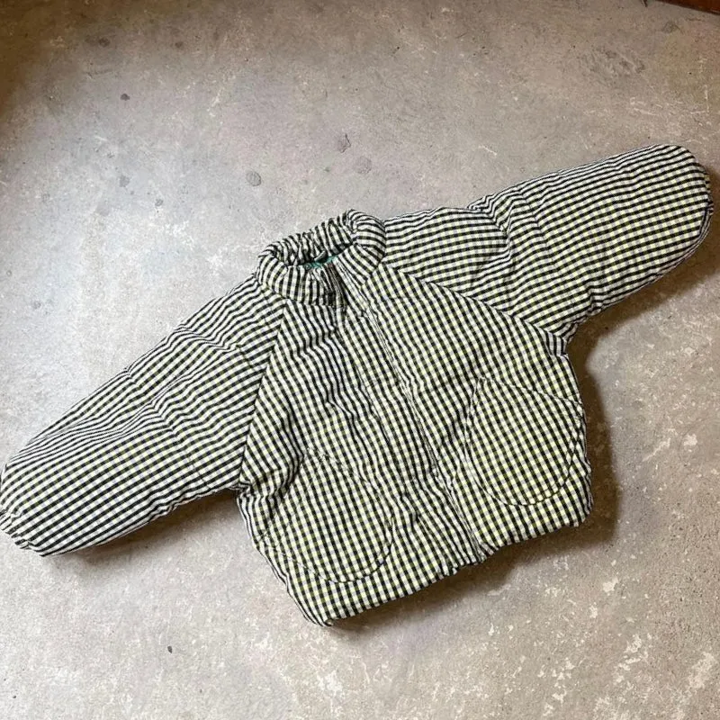 Checkered All Weather Puffer Coat