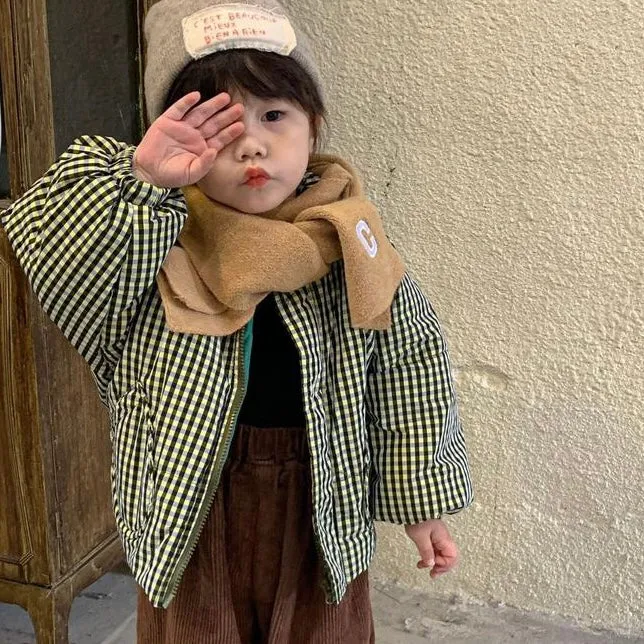 Checkered All Weather Puffer Coat