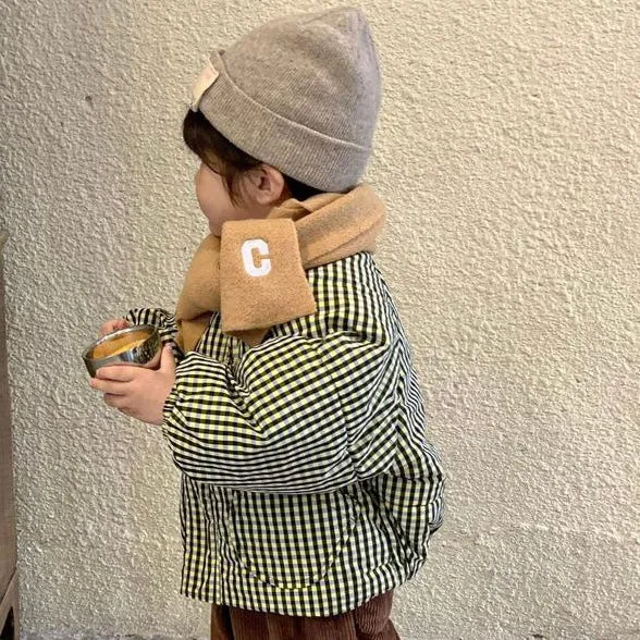 Checkered All Weather Puffer Coat