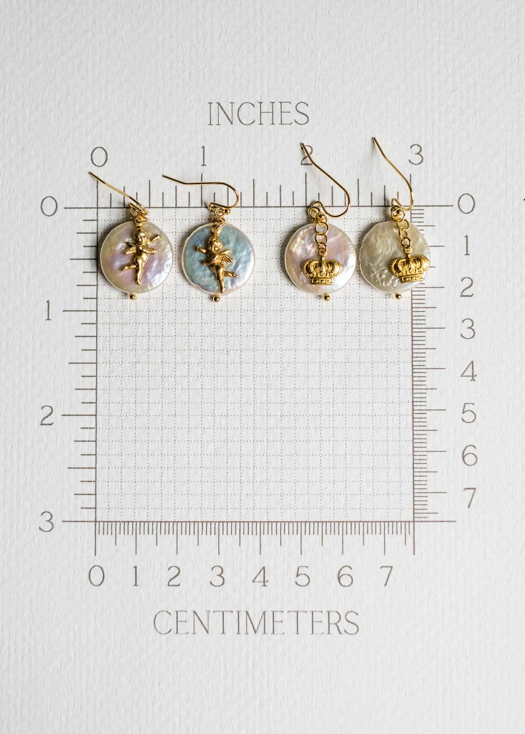 Cherub and Crown Earrings