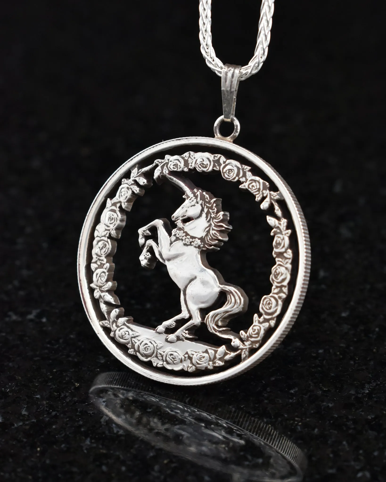 China - Unicorn Cut Coin Pendant