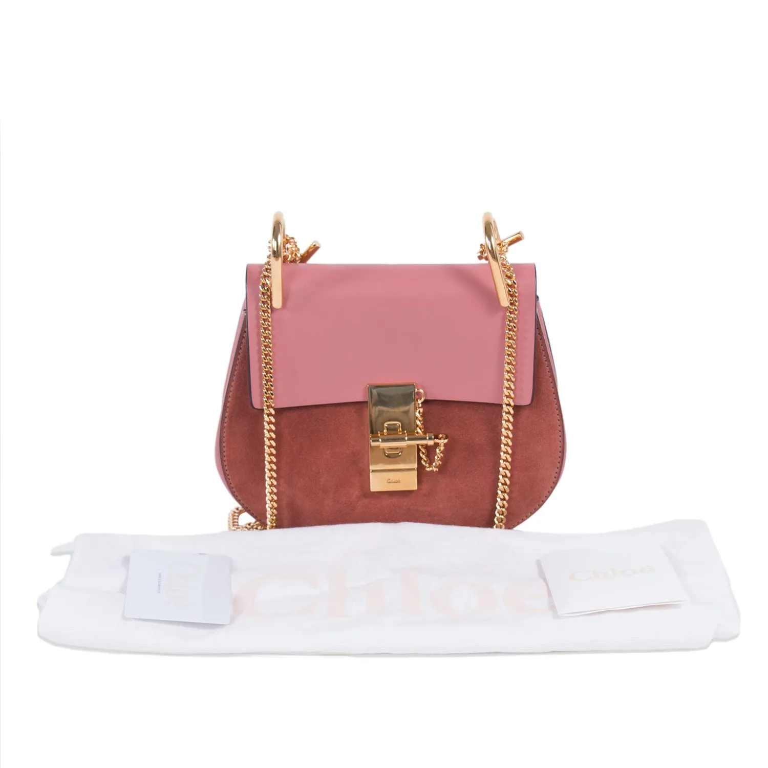 Chloé Drew Mini Leather Suede Shoulder Bag