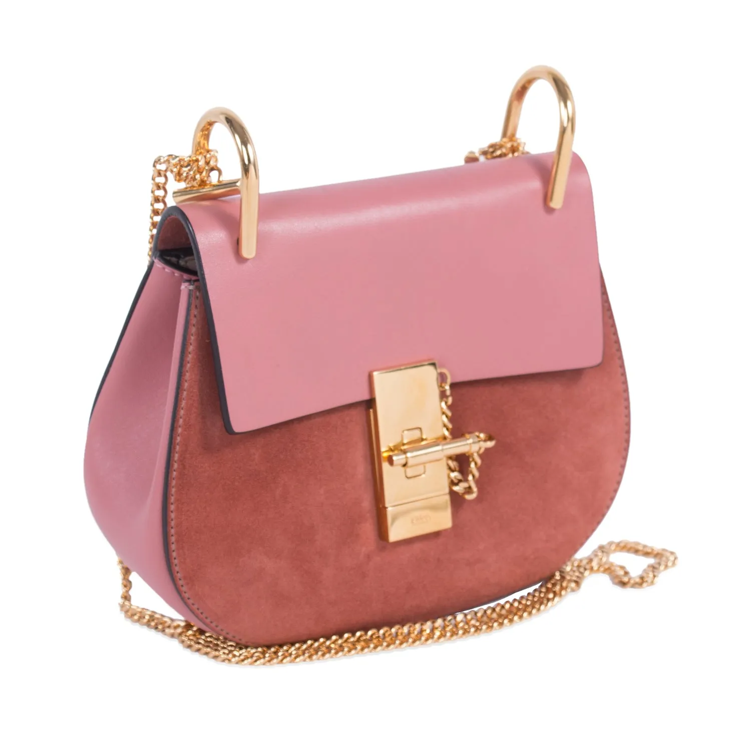 Chloé Drew Mini Leather Suede Shoulder Bag